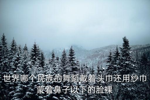 世界哪个民族的舞蹈戴着头巾还用纱巾蒙着鼻子以下的脸裸
