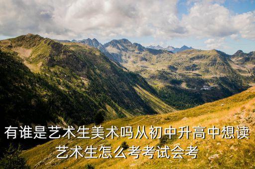 初中艺考怎么报名高中，有谁是艺术生美术吗从初中升高中想读艺术生怎么考考试会考