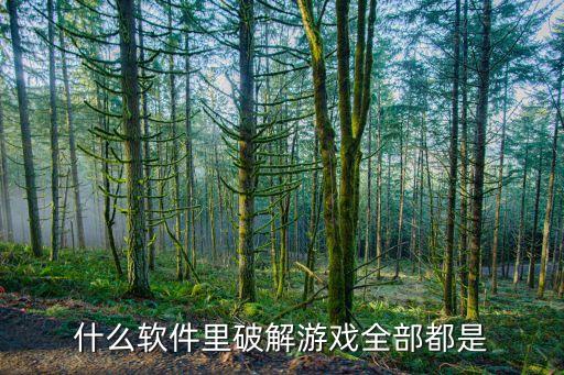 什么软件里破解游戏全部都是