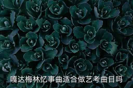 嘎达梅林忆事曲适合做艺考曲目吗
