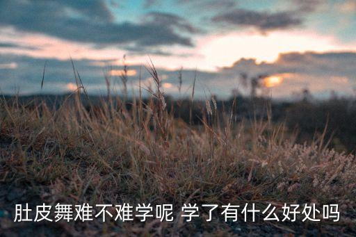 肚皮舞难不难学呢 学了有什么好处吗