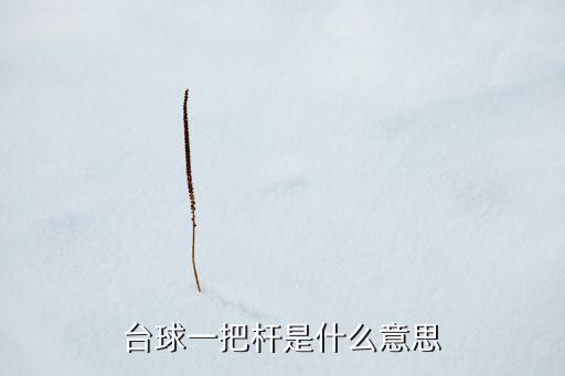 台球一把杆是什么意思