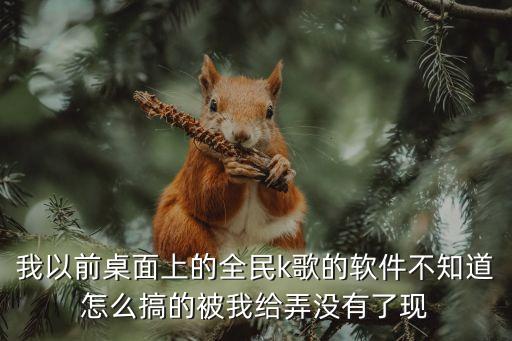 我以前桌面上的全民k歌的软件不知道怎么搞的被我给弄没有了现