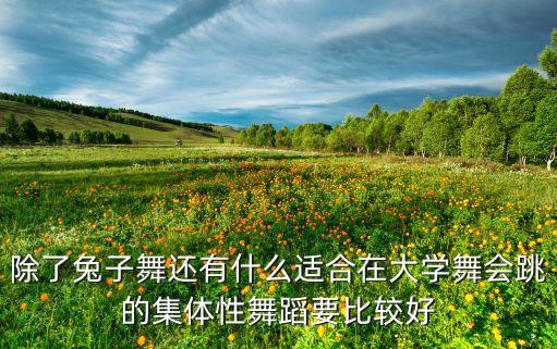 除了兔子舞还有什么适合在大学舞会跳的集体性舞蹈要比较好