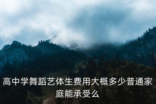 男生学舞蹈艺考需要多少钱一个月，学音乐舞蹈要多少钱