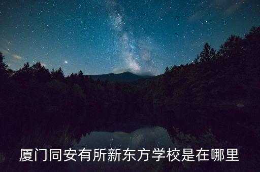 厦门同安有所新东方学校是在哪里