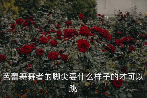芭蕾舞舞者的脚尖要什么样子的才可以跳