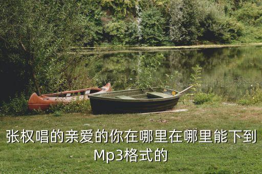 张权唱的亲爱的你在哪里在哪里能下到Mp3格式的
