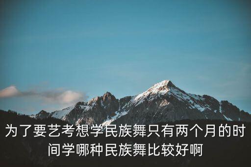 为了要艺考想学民族舞只有两个月的时间学哪种民族舞比较好啊