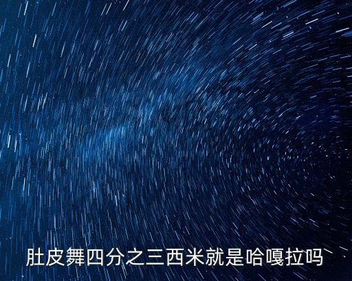肚皮舞四分之三西米就是哈嘎拉吗