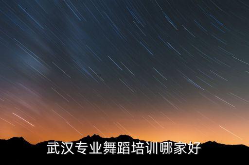 武汉专业舞蹈培训哪家好
