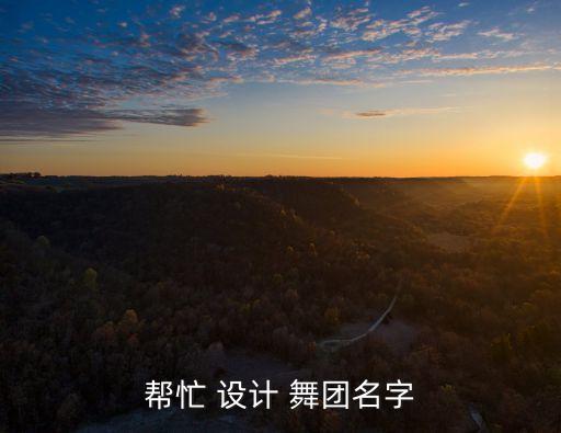 帮忙 设计 舞团名字