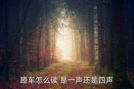 蹬车怎么读 是一声还是四声