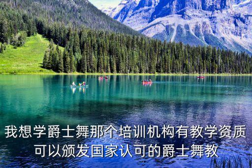 我想学爵士舞那个培训机构有教学资质可以颁发国家认可的爵士舞教