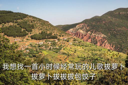 我想找一首小时候经常玩的儿歌拔萝卜拔萝卜拔拔拔包饺子