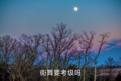 街舞要考级吗