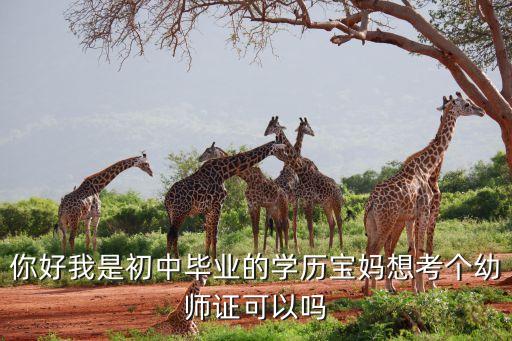 宝妈怎么考幼师资格证，你好我是初中毕业的学历宝妈想考个幼师证可以吗