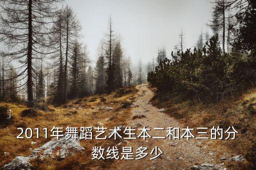 2011年舞蹈艺术生本二和本三的分数线是多少