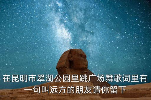 在昆明市翠湖公园里跳广场舞歌词里有一句叫远方的朋友请你留下