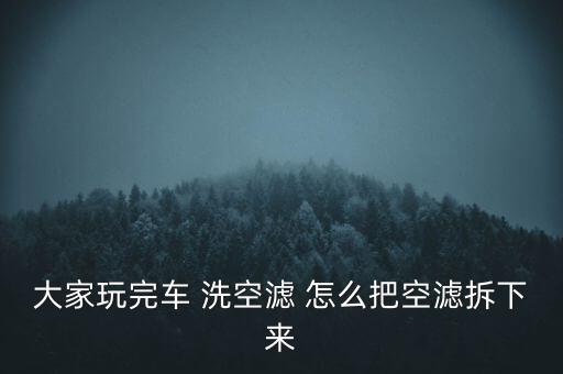 大家玩完车 洗空滤 怎么把空滤拆下来