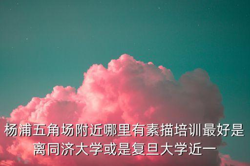 杨浦五角场附近哪里有素描培训最好是离同济大学或是复旦大学近一