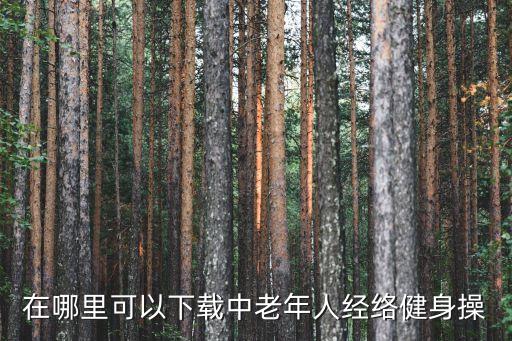 在哪里可以下载中老年人经络健身操