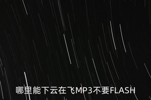 哪里能下云在飞MP3不要FLASH