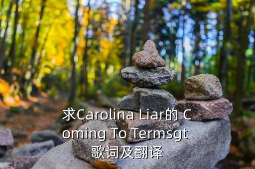 lt 恰恰 gt 英文怎么写，求Carolina Liar的 Coming To Termsgt 歌词及翻译