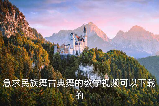 急求民族舞古典舞的教学视频可以下载的