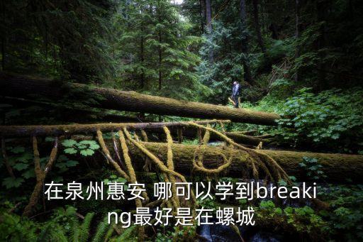 在泉州惠安 哪可以学到breaking最好是在螺城