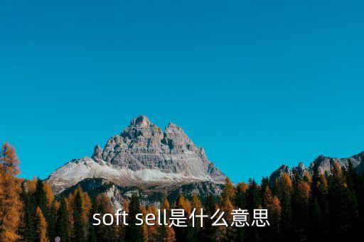 soft sell是什么意思