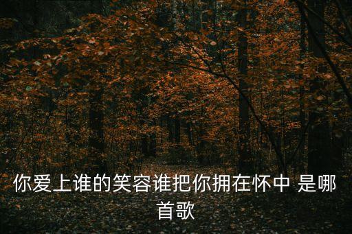 把你拥在怀中是什么歌，你爱上谁的笑容谁把你拥在怀中 是哪首歌