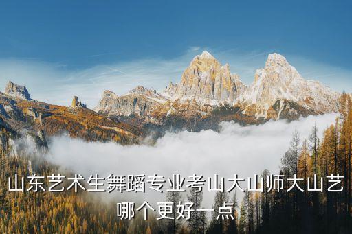 山东艺术生舞蹈专业考山大山师大山艺哪个更好一点