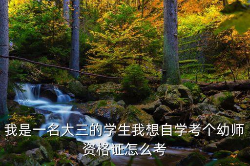 我是一名大三的学生我想自学考个幼师资格证怎么考