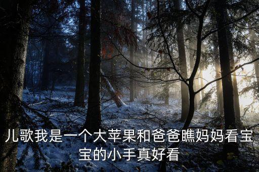 儿歌我是一个大苹果和爸爸瞧妈妈看宝宝的小手真好看