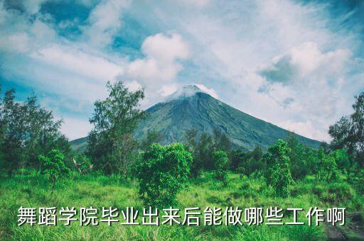 舞蹈学院毕业出来后能做哪些工作啊