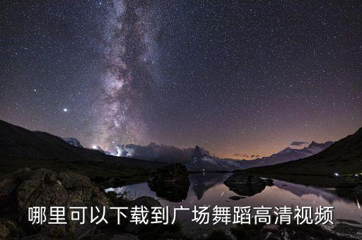 哪里可以下载到广场舞蹈高清视频