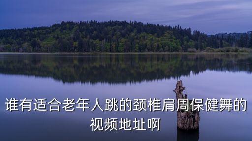 谁有适合老年人跳的颈椎肩周保健舞的视频地址啊