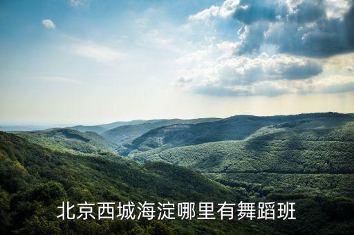 北京西城海淀哪里有舞蹈班