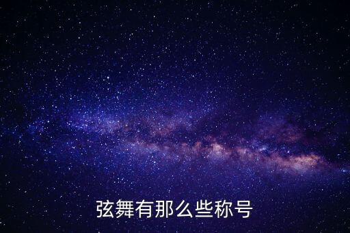 弦舞有那么些称号