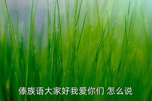 傣族语言我爱你怎么说，谁知道我爱你用傣族话怎么说