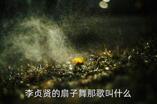 李贞贤的扇子舞那歌叫什么