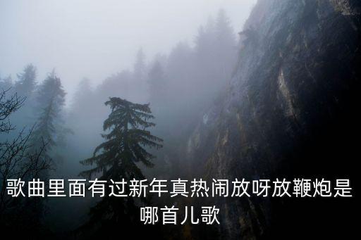 歌曲里面有过新年真热闹放呀放鞭炮是哪首儿歌