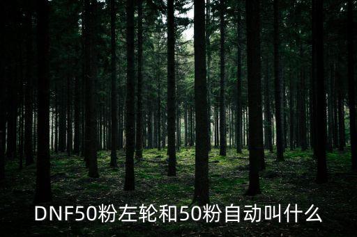 DNF50粉左轮和50粉自动叫什么