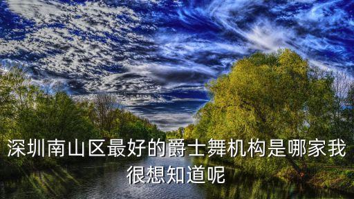 深圳南山区最好的爵士舞机构是哪家我很想知道呢