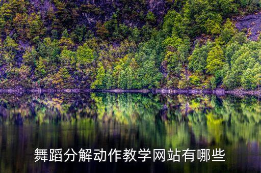 舞蹈分解动作教学网站有哪些