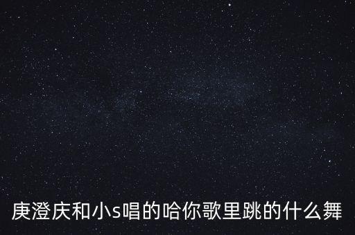 庚澄庆和小s唱的哈你歌里跳的什么舞