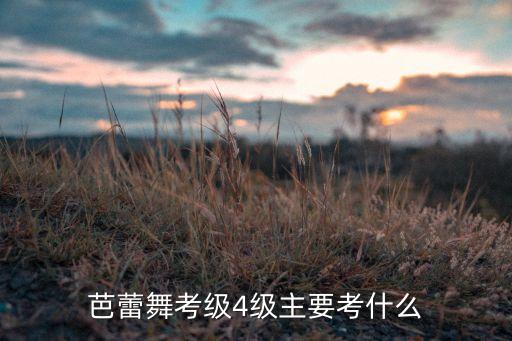 芭蕾舞考级4级主要考什么