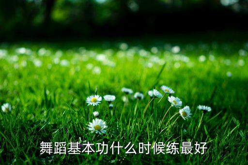 舞蹈基本功什么时候练最好