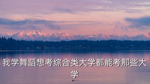 舞蹈生综合类大学有哪些课程，我学舞蹈想考综合类大学都能考那些大学
